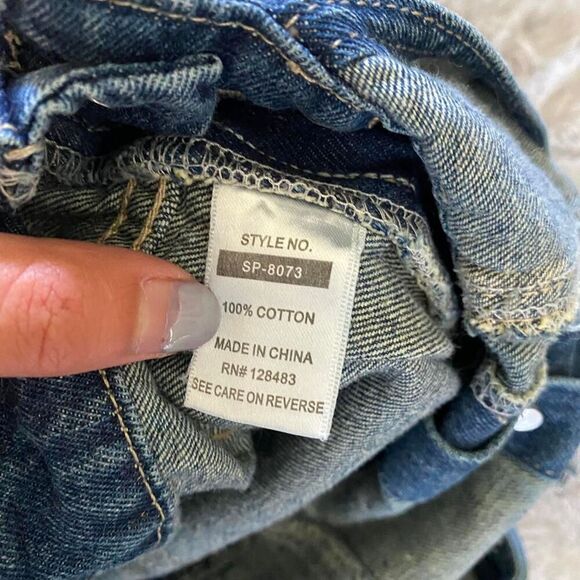 Forever 21 Navy blue overall shorts size xs - Picture 6 of 6